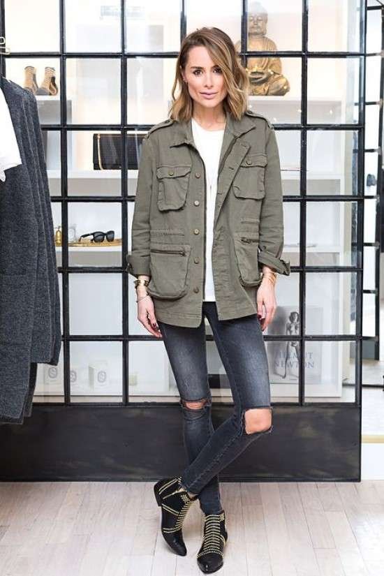 Estilo militar na moda feminina como usar.