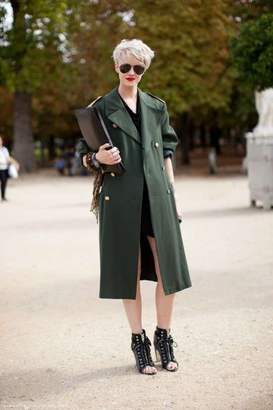 Estilo militar moda feminina.