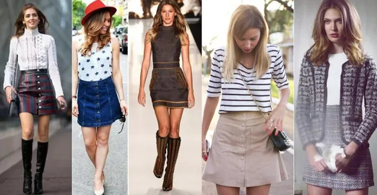 Looks com saia evasê