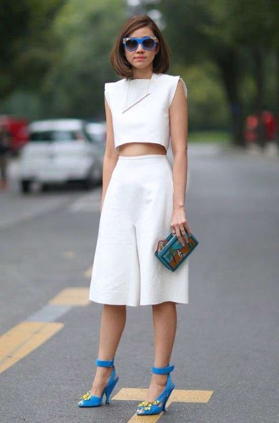 Look com pantacourt mulher baixa.