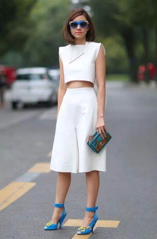 Look com pantacourt mulher baixa.