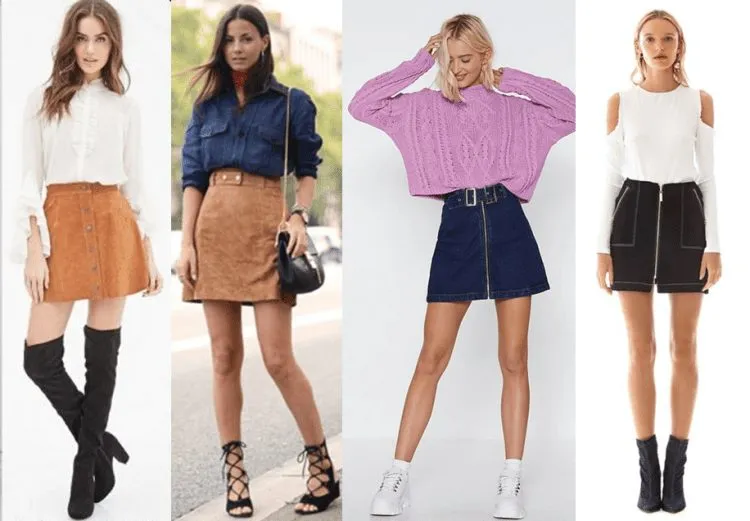 Looks com saia em A.
