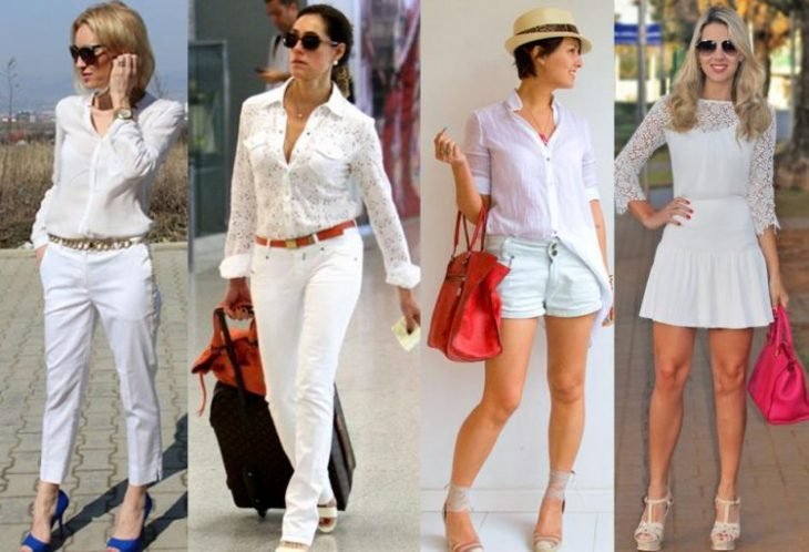 Moda com roupa branca.