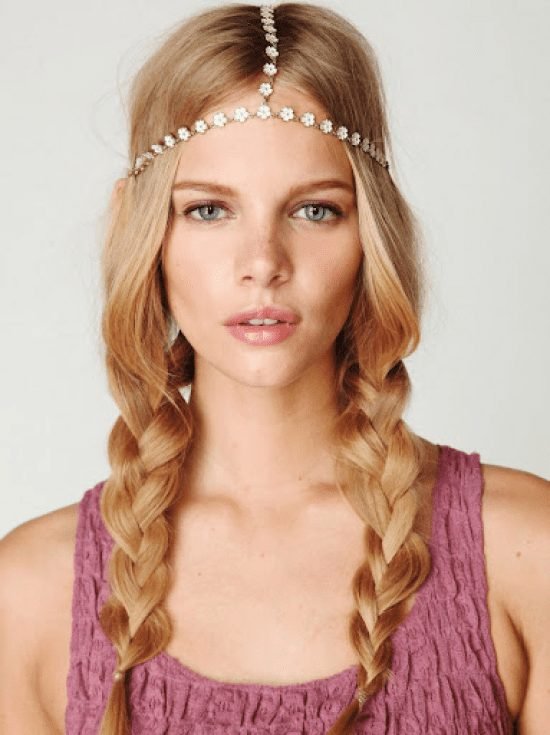 Penteados Bohemian.