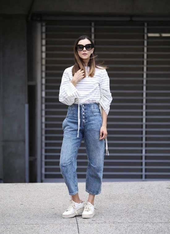 Look náutico feminino.