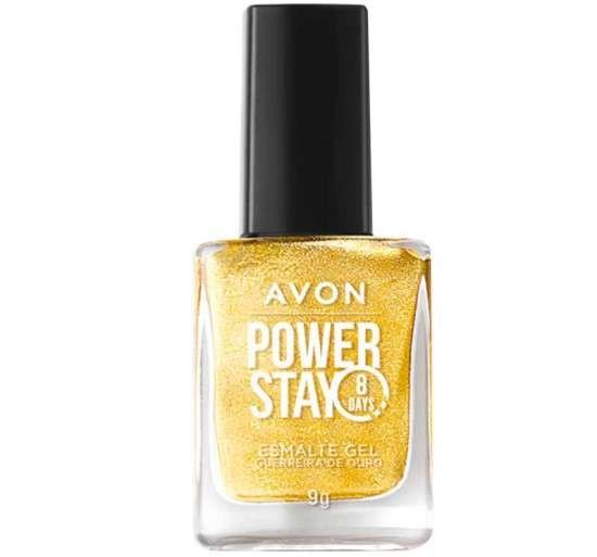 Esmalte dourado.