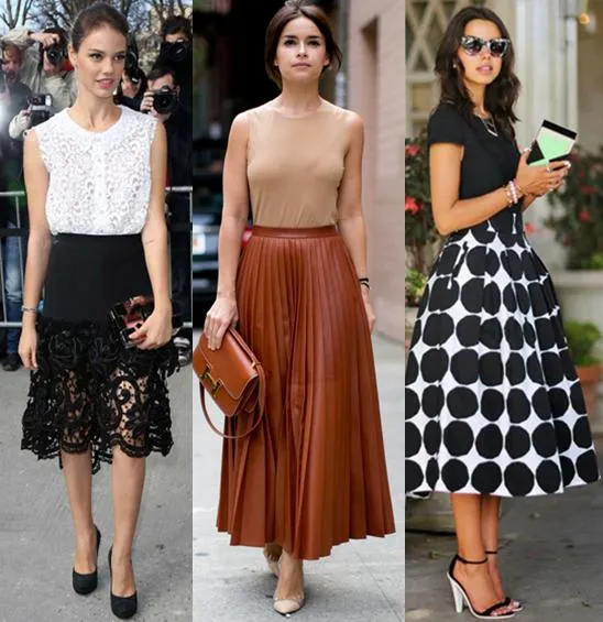 Looks com saia midi Almanaque da Mulher