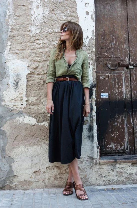 Saia midi para baixinhas: dicas de moda.