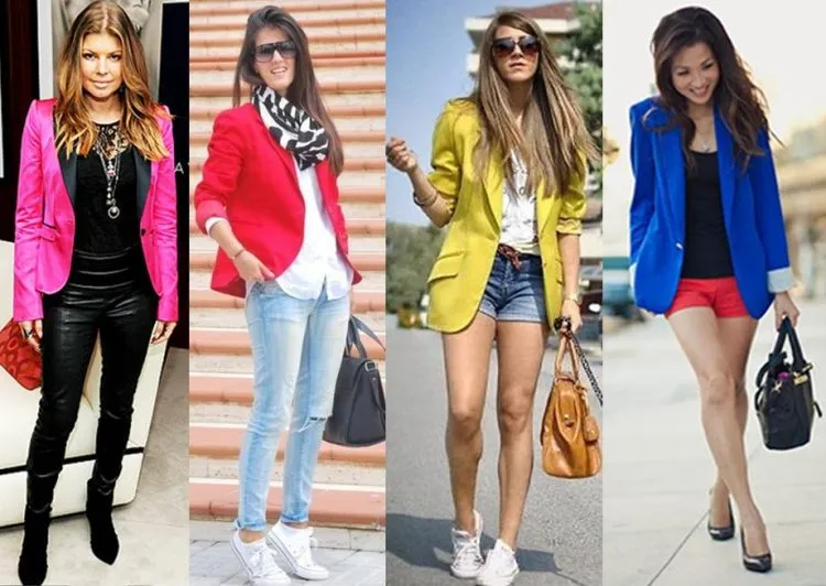 Looks com blazer colorido