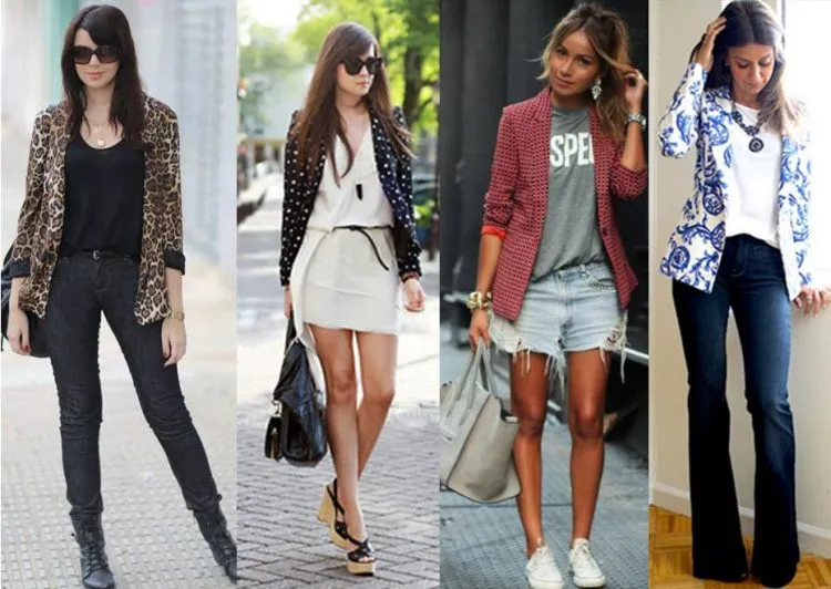 Looks com blazer estampado