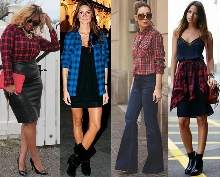 Looks com camisa xadrez