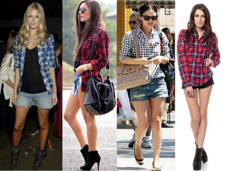 Camisa de flanela com short