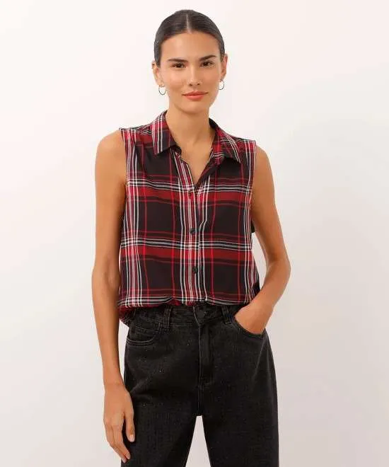 Como usar blusa xadrez feminina.