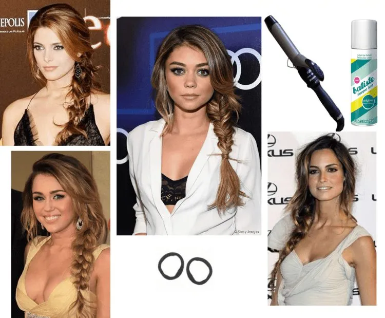 Penteado trança lateral solta