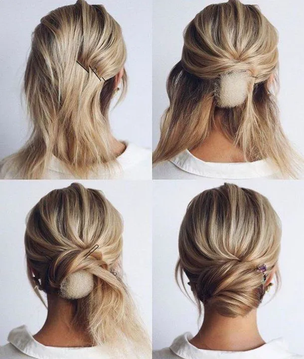 Coques de cabelo.