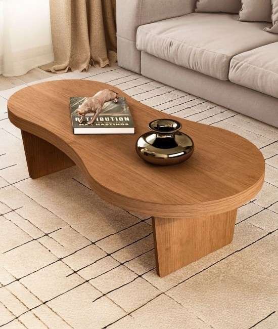 Mesa de centro diferente formato orgânico.