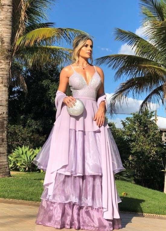 Como usar echarpe com vestido de festa.