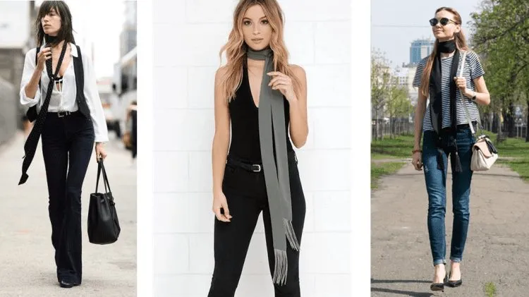Skinny scarf ou cachecol fininho
