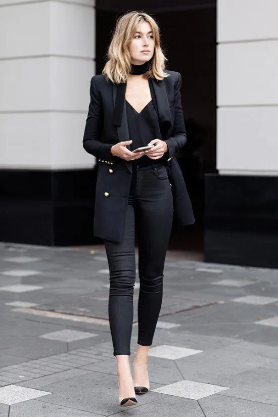 Looks com skinny scarf.