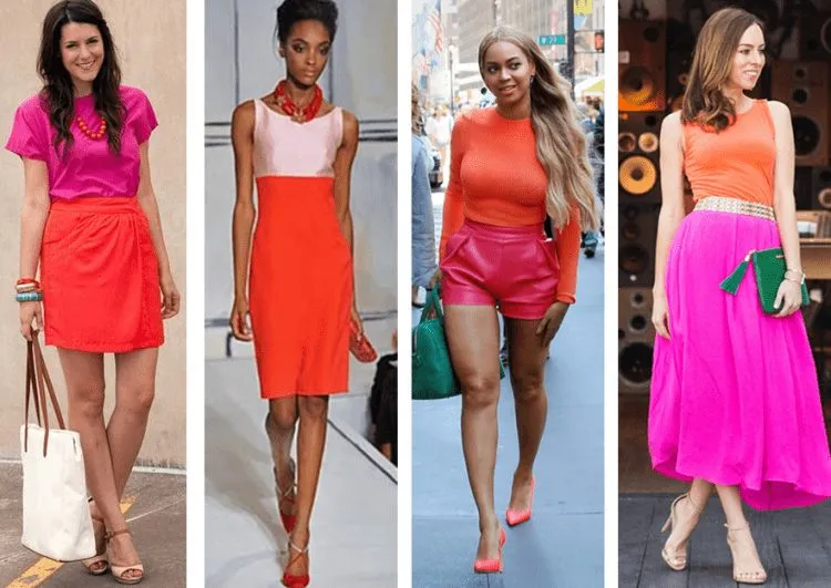 4 produções de pink com laranja