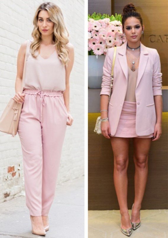 Rosa millennial na moda.