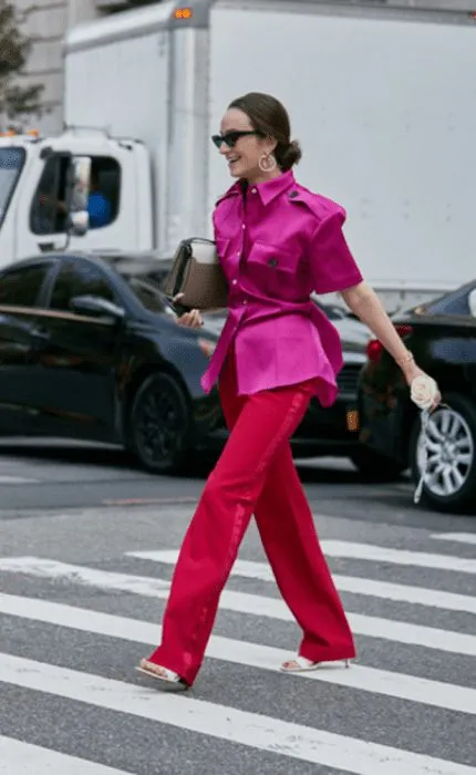 Vermelho e rosa: como usar.