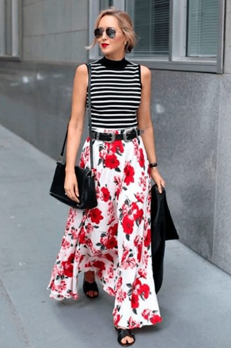 Listras com floral.