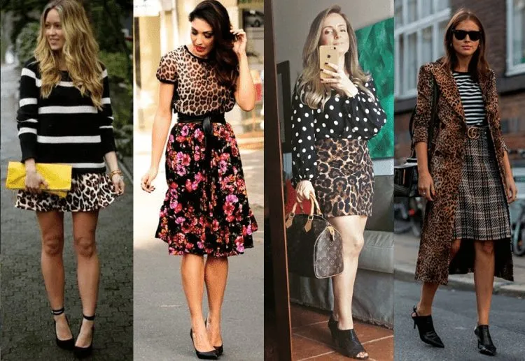 Animal print com misturas de estampas