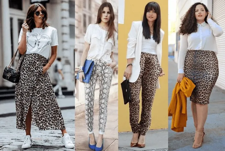 Como usar animal print com branco