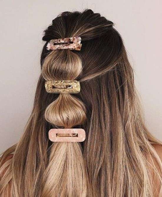 Acessórios de cabelos penteado.