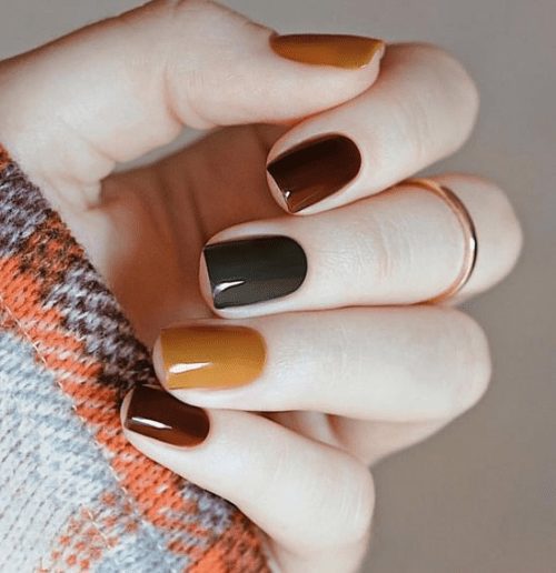 Unhas degradê.