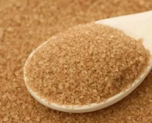 Tipos de açúcar: demerara.