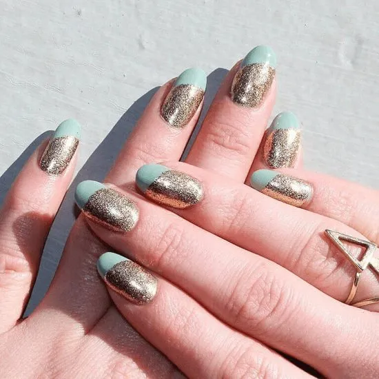 Unhas decoradas simples.