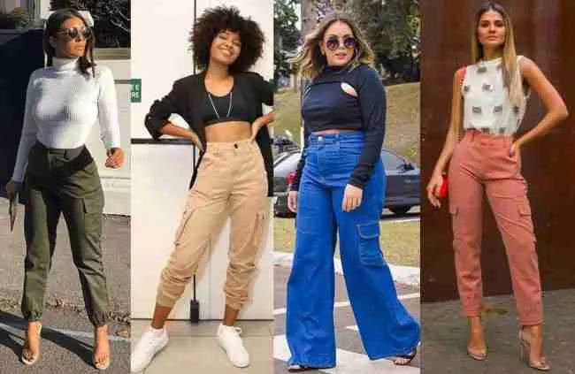 Look com calça cargo.
