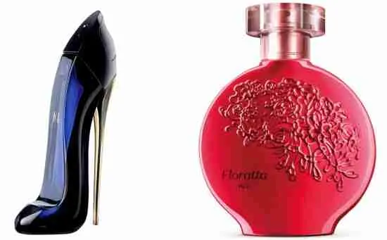 Perfumes nacionais parecidos com importados.