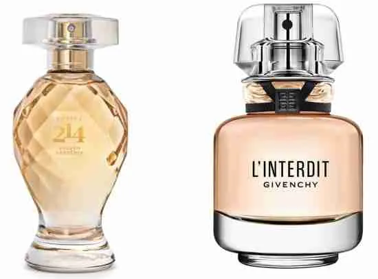 Perfumes nacionais parecidos com importados femininos.