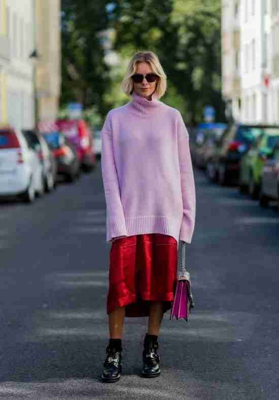 Looks rosa claro com rosa fúcsia.