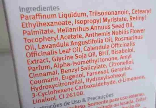 Bio oil composição.