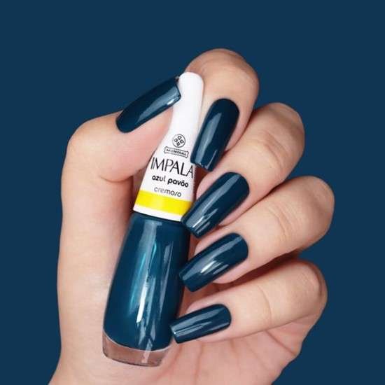 Esmalte para o inverno Azul Pavão da Impala.