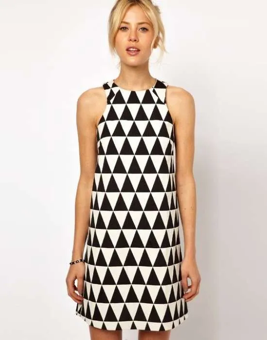 Estampas geométricas e grafismos.