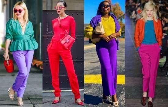 Circulo cromático combinações na moda feminina.