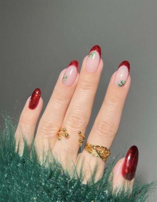 Nail art para Natal.