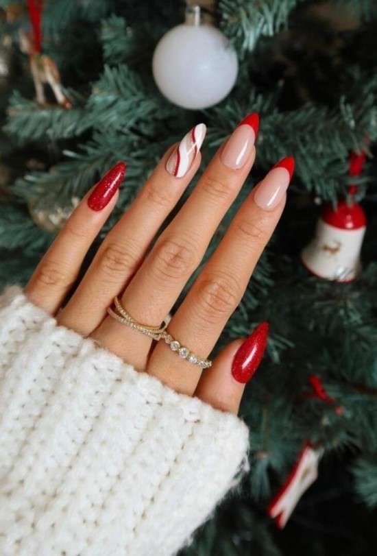 Unhas natalinas.