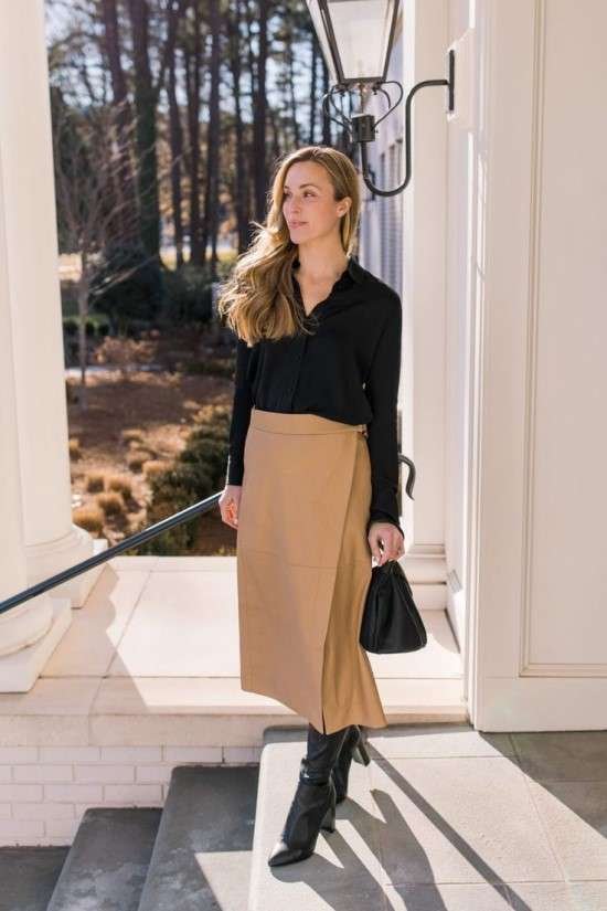 Mocha Mousse com preto como usar moda feminina.