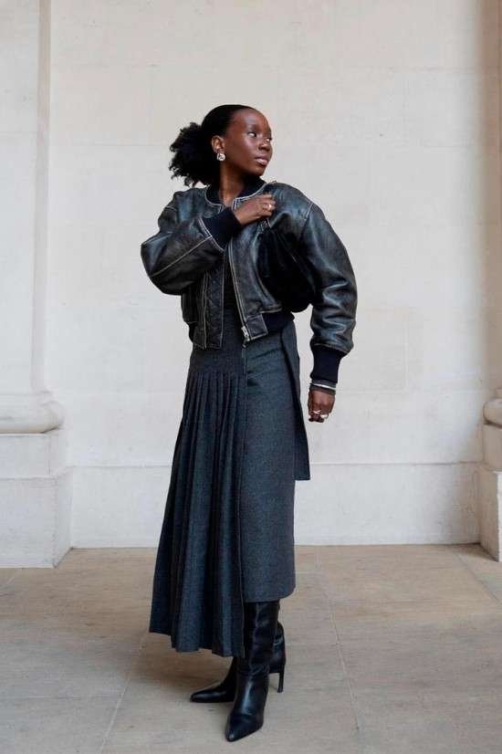 Como usar terceira peça look jaqueta bomber.