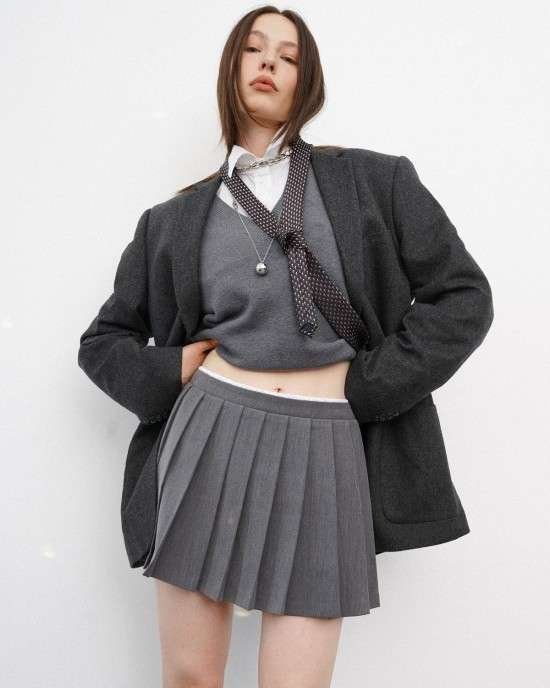 Estilo preppy feminino.