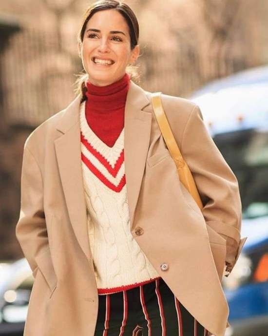Estilo preppy feminino.