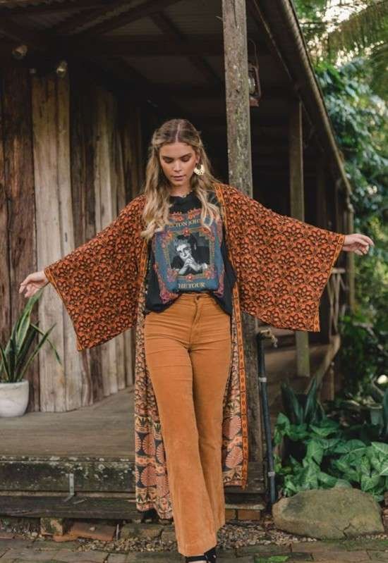 Look inverno feminino estilo boho.