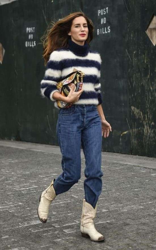 Look inverno feminino com bata western.