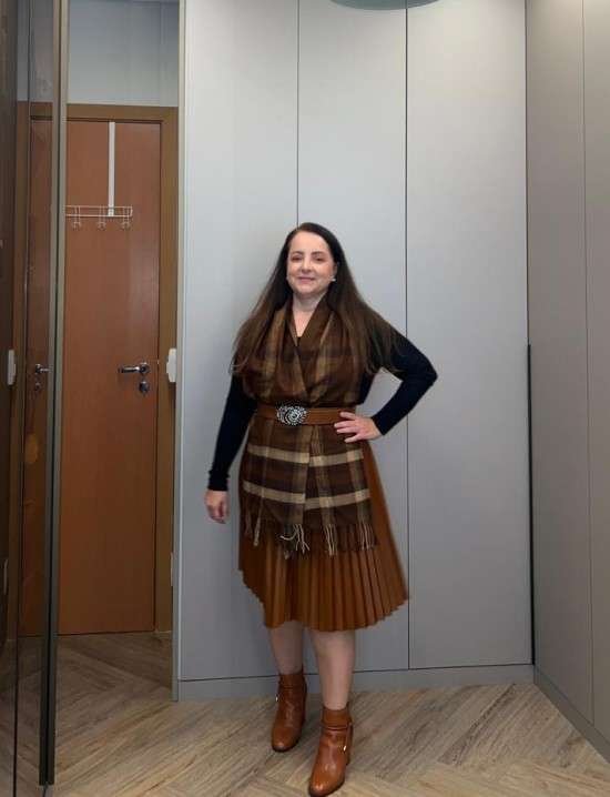 Cachecol de inverno look.